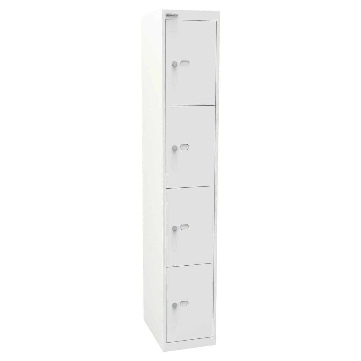Bisley Clk184 White 4 Compartment Locker - 1802mm x 305mm x 457mm 1