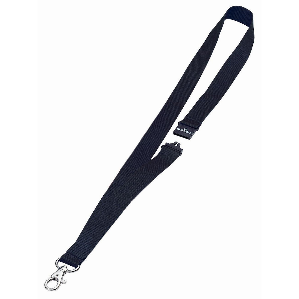 Durable Soft Neck Lanyards with Clip and Safety Release - Black, Pack of 10 1