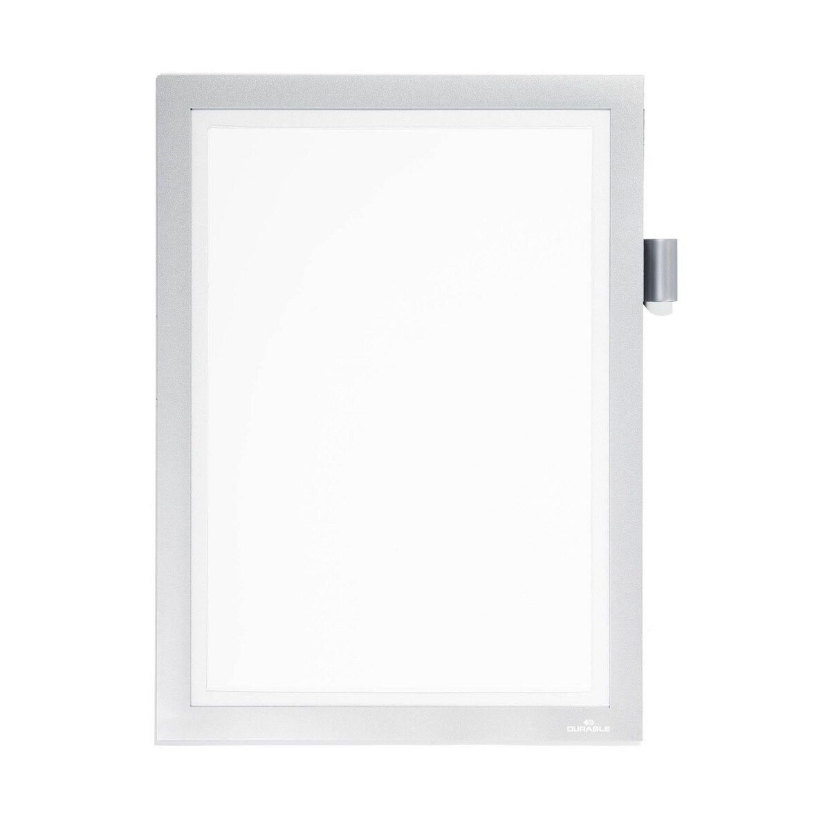 Durable DURAFRAME Note Magnetic Document Frame + Pen Holder - A4 Silver 1