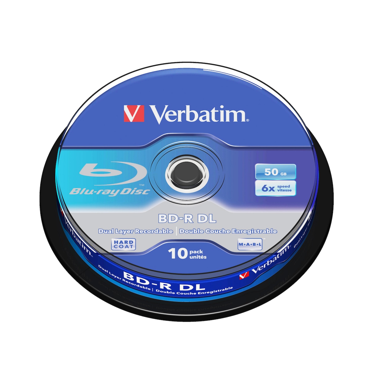 Verbatim 43746 BD-R DL 50GB 6x - 10 Pack Spindle 1