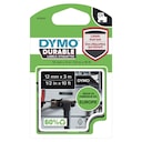 Dymo D1 Durable Labelling Tape, White On Blk, 12mm X 3M, 1 Cartridge (1978365) 1