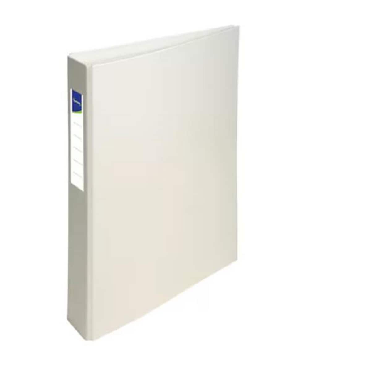 Lyreco A4 Polypropylene Ring Binder, 4 Rings, 25mm Spine, White 1