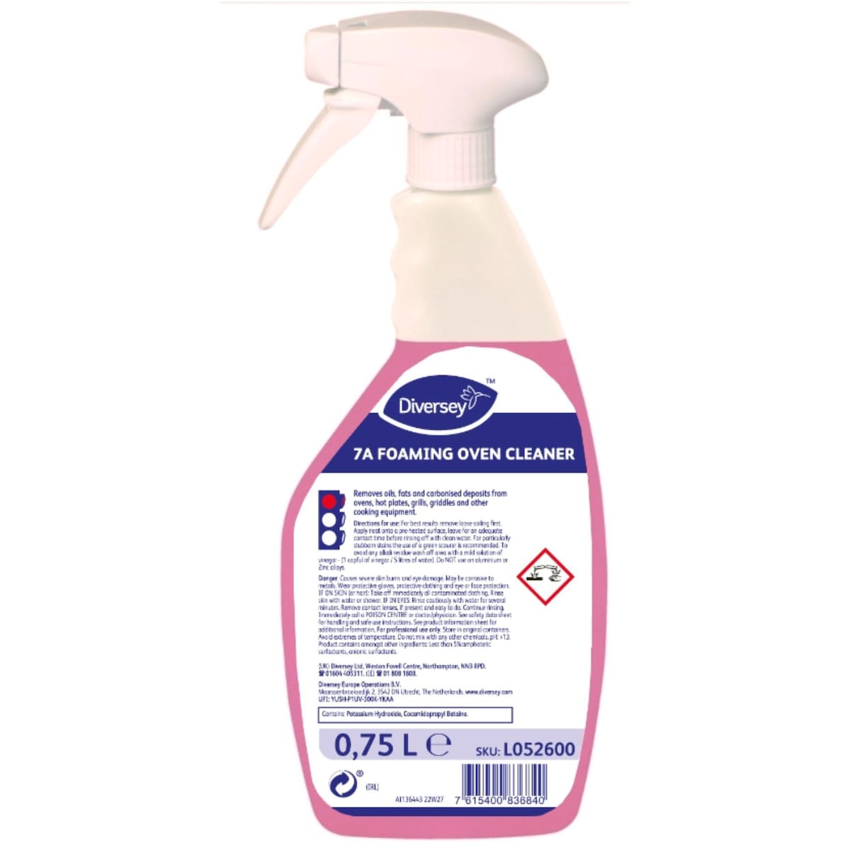 Diversey 7A Foaming Oven Cleaner 750ml 1