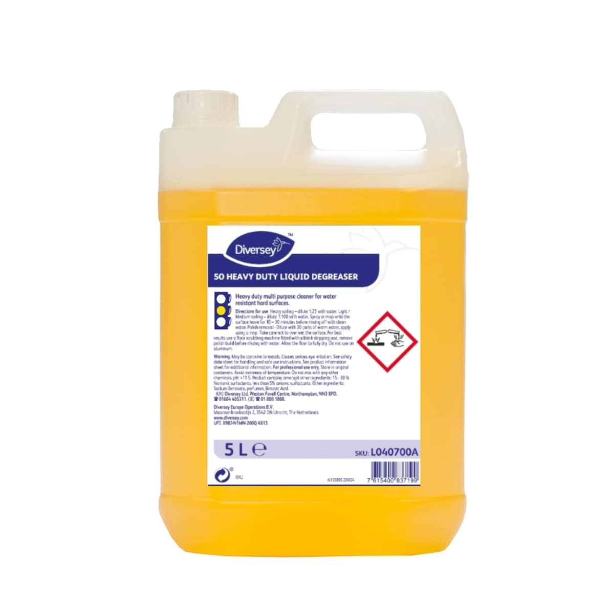 Diversey 5O Heavy Duty Liquid Degreaser 5L 1