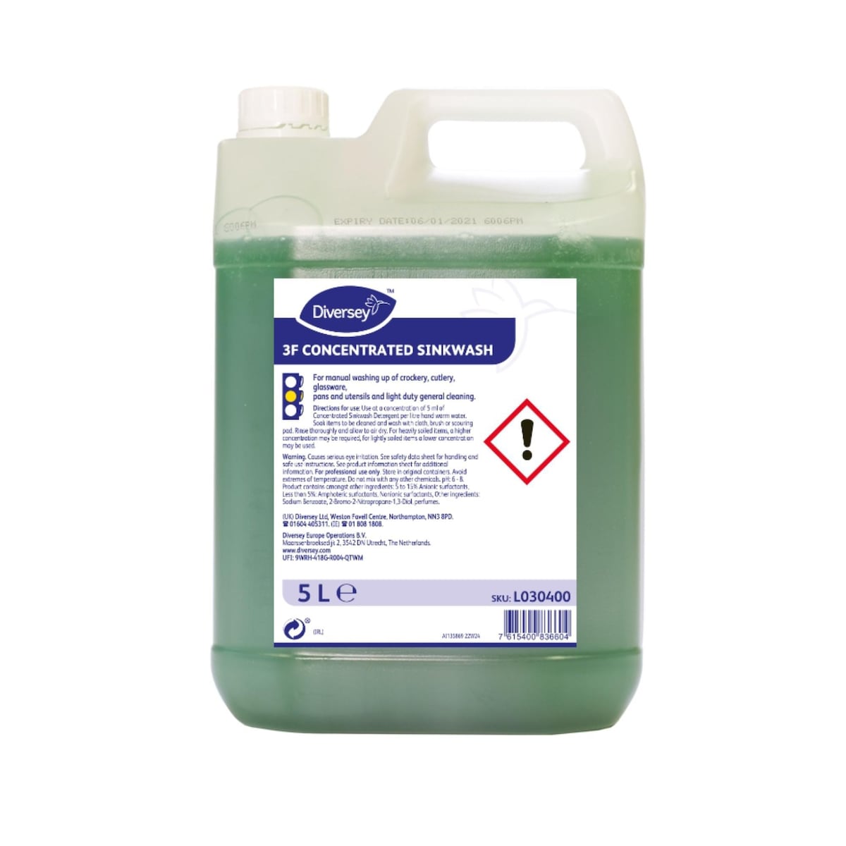 Diversey 3F Concentrated Sinkwash 5L 1
