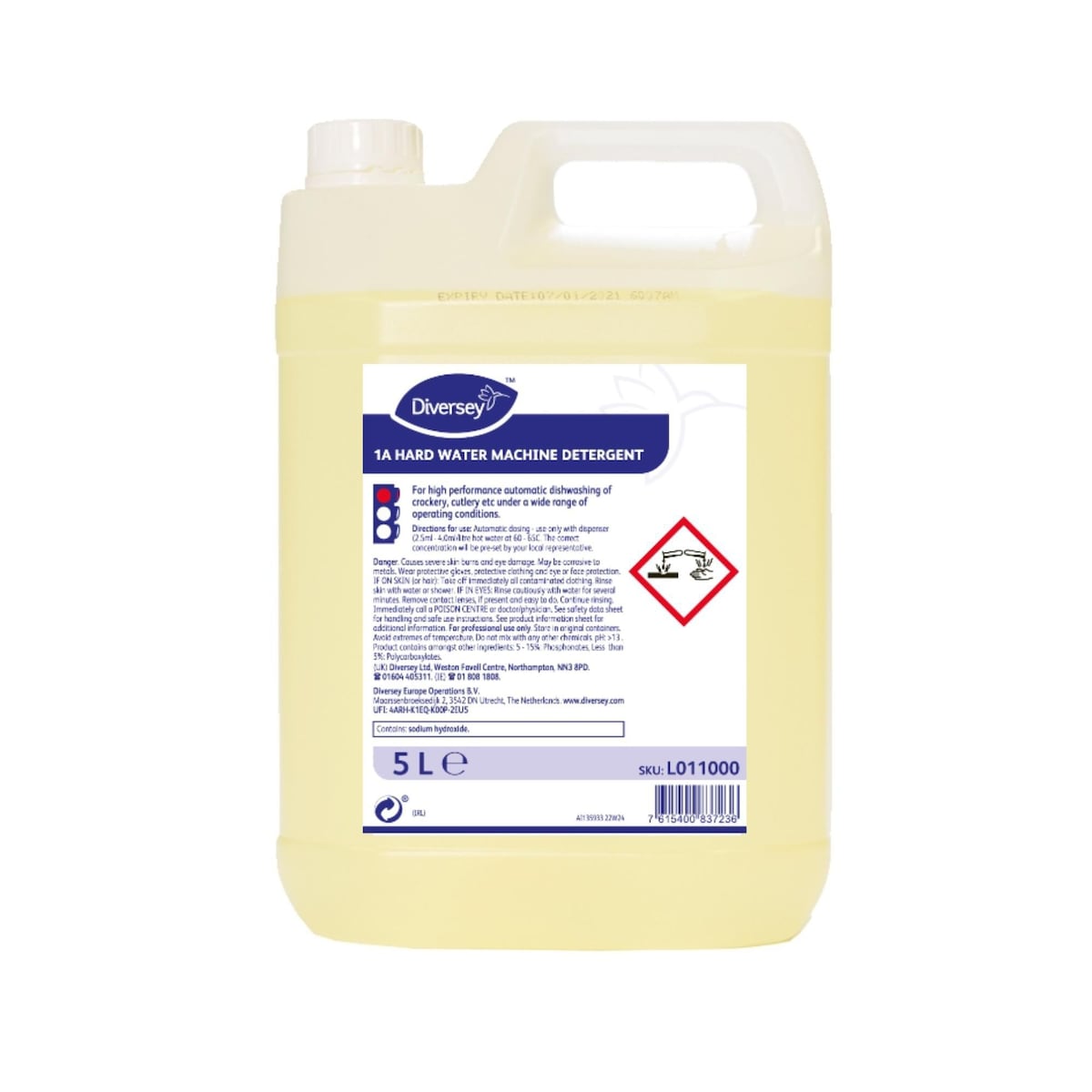 Diversey 1A Hard Water Machine Detergent 5L 1