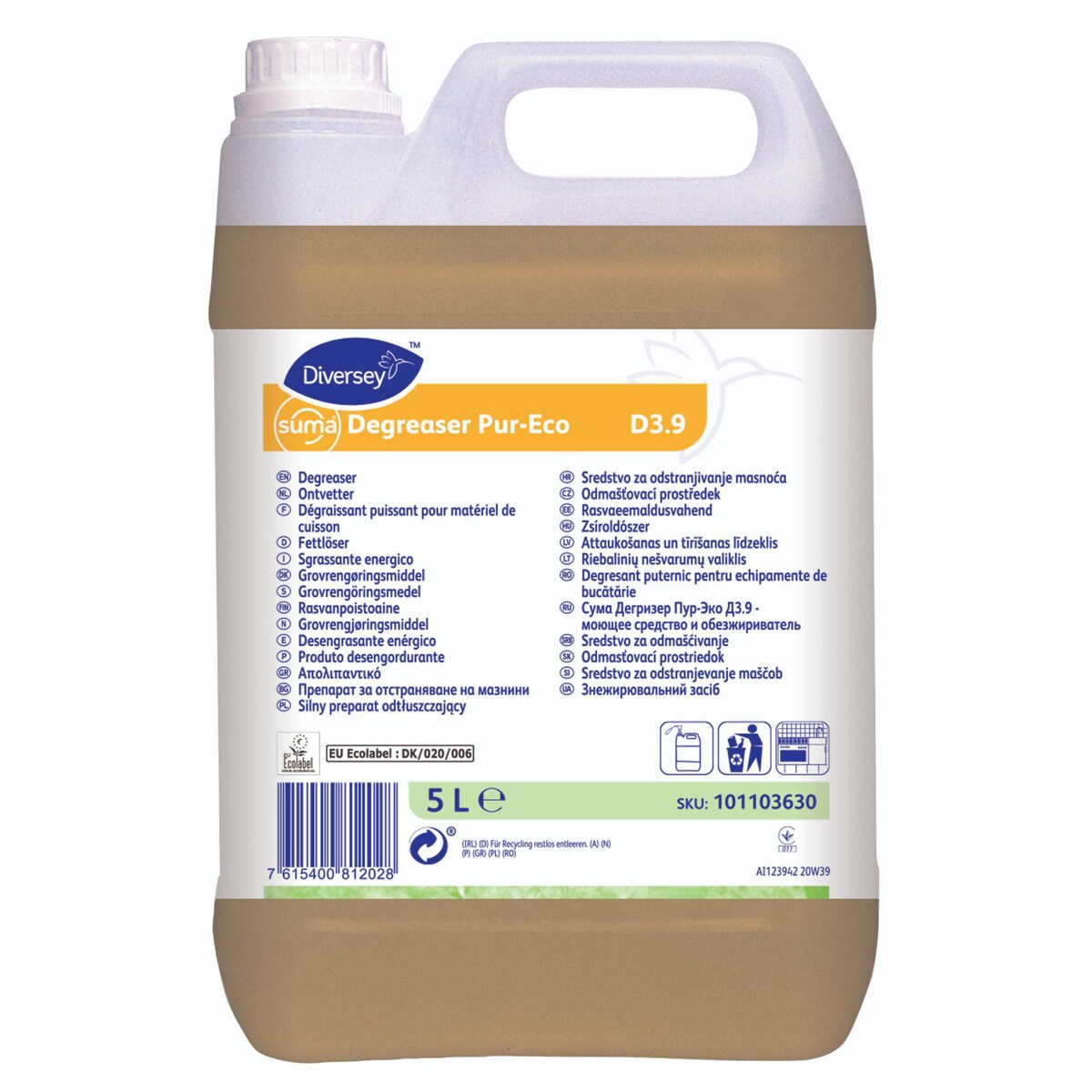 Suma Degreaser Pur-Eco D3.9 5L 1