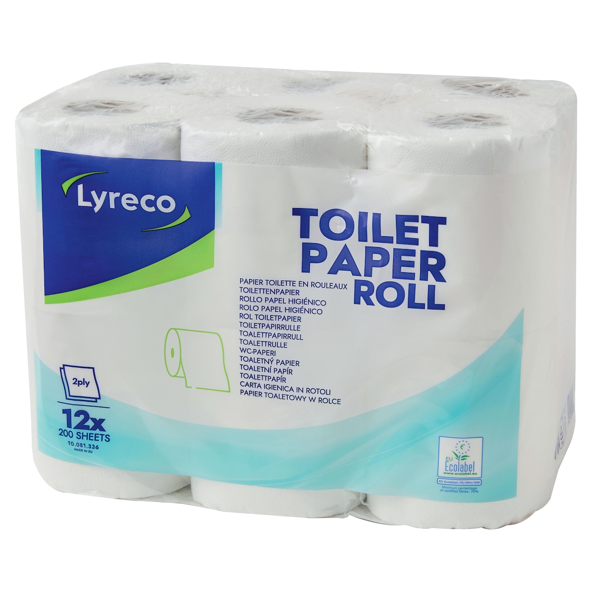 Lyreco 2 Ply Toilet paper Roll 200 Sheet- Pack of 12 1