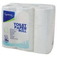 Lyreco Toilet Paper, 3-ply, 250 sheets, white, 18 rolls