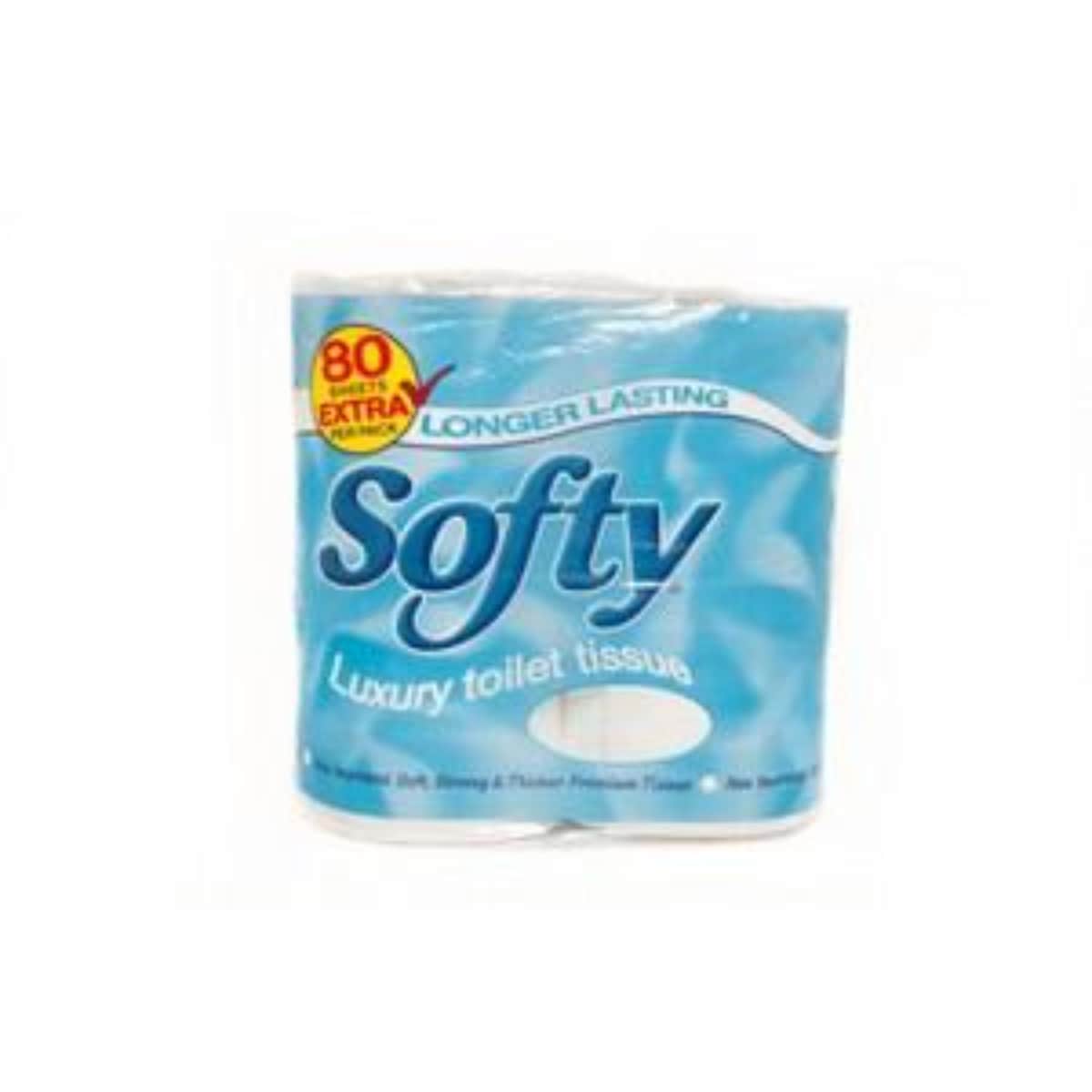 Super Soft Toilet Roll 2 Ply White - Pack of 40 1