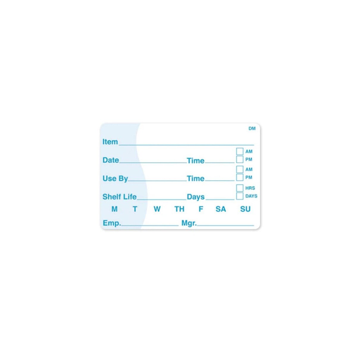 Item, Date, Use By, Shelf Life 51mm x 76mm Dissovable - Pack 1000 1