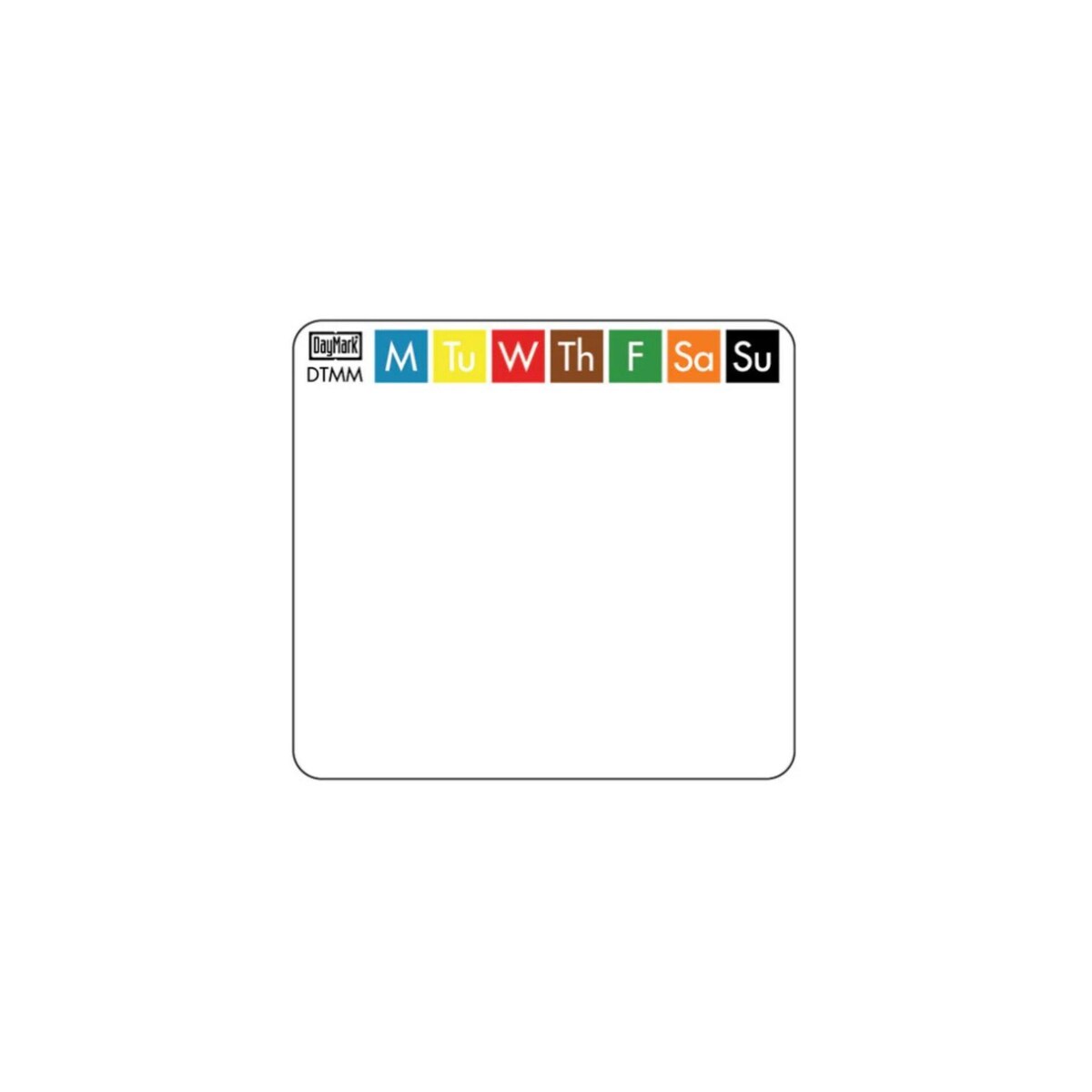 Day of the Week Labels, Removable Adhesive 56x51mm - Roll 1000 1