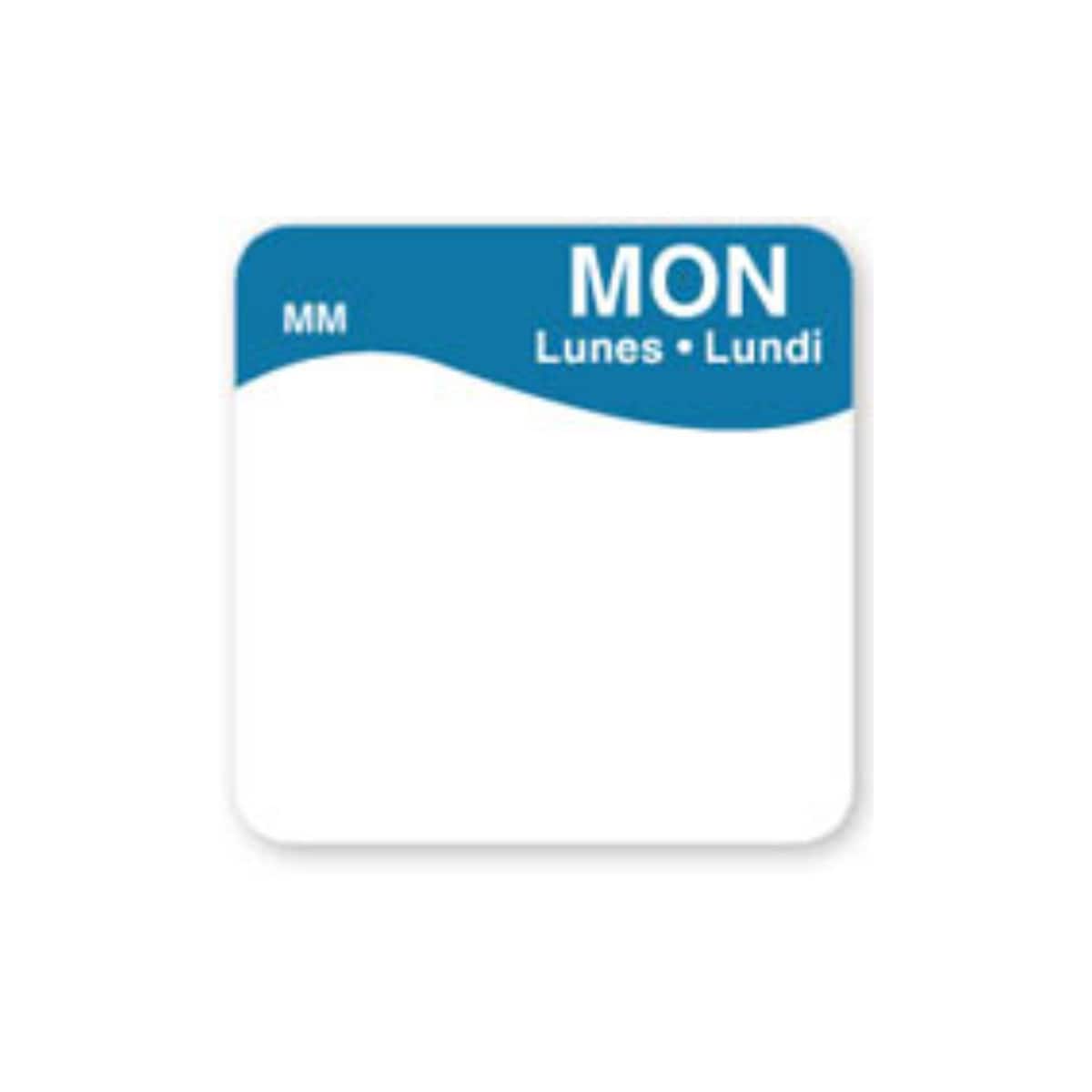 Removable Monday Label - Roll of 1000 1