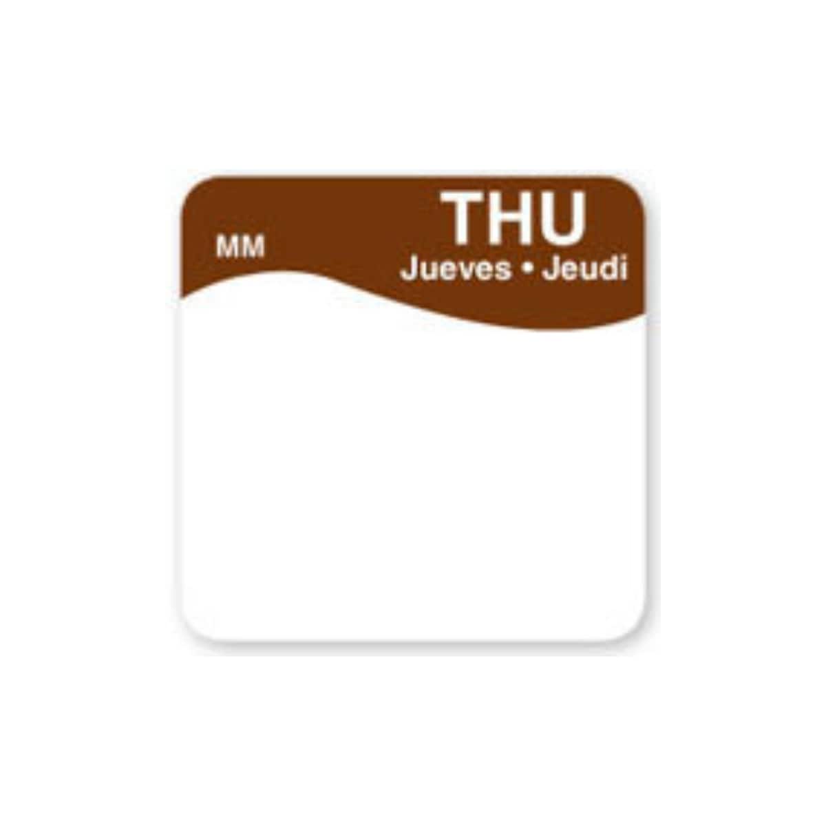 1 Removable Thursday Label - Roll of 1000 1