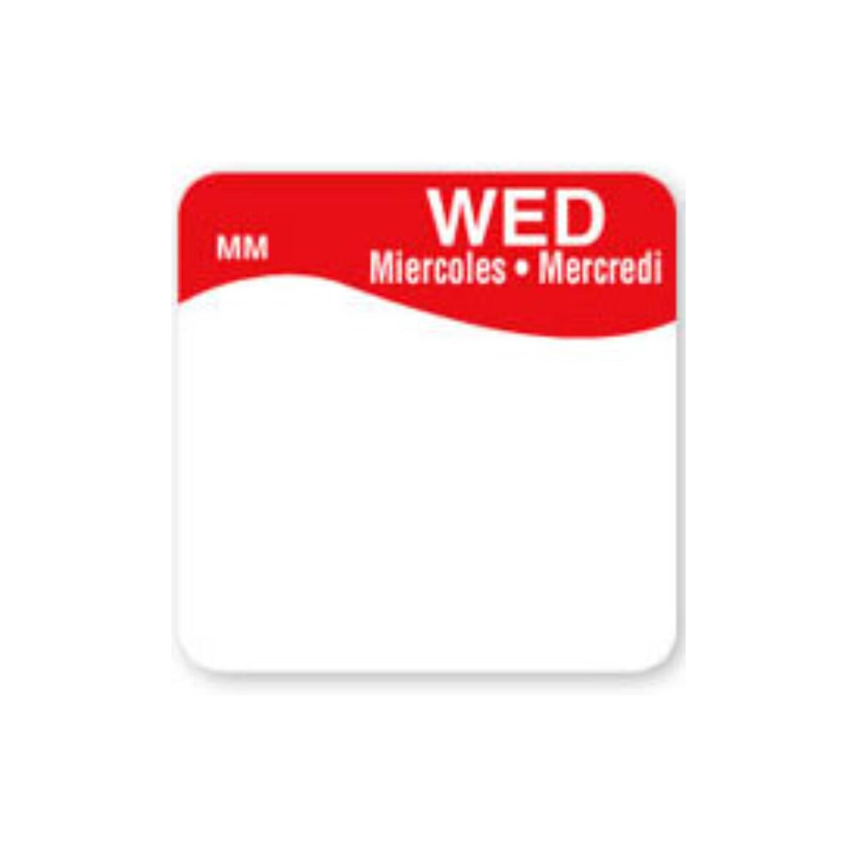 1 Removable Wednesday Label - Roll of 1000 1