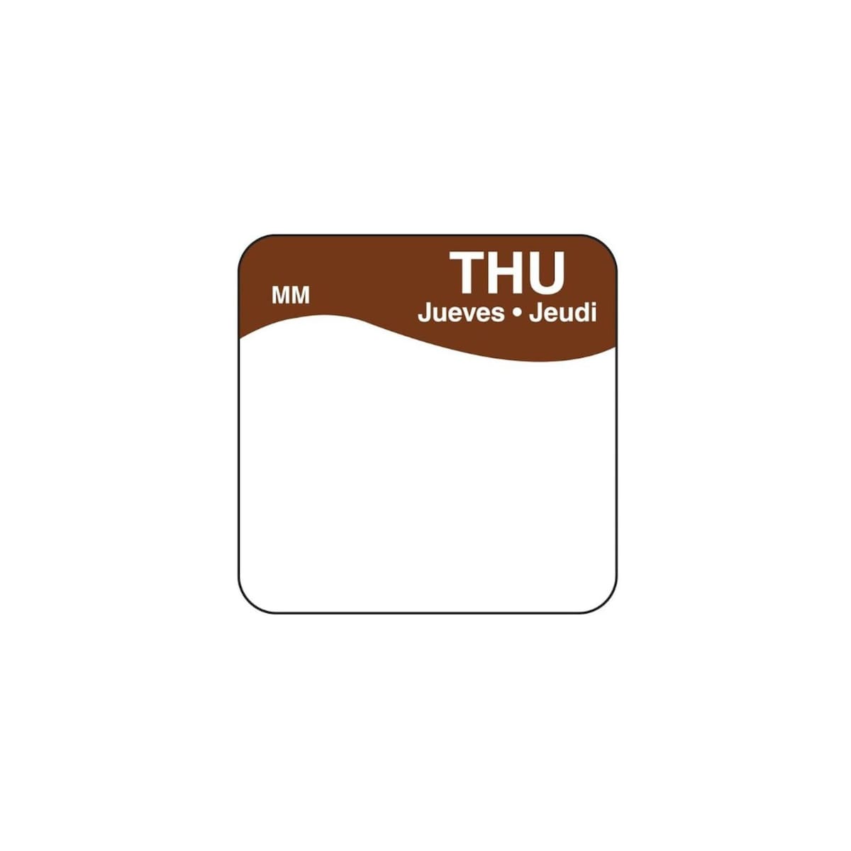 Thursday - 1x1 Removable Labels - 1000 Labels Per Roll 1