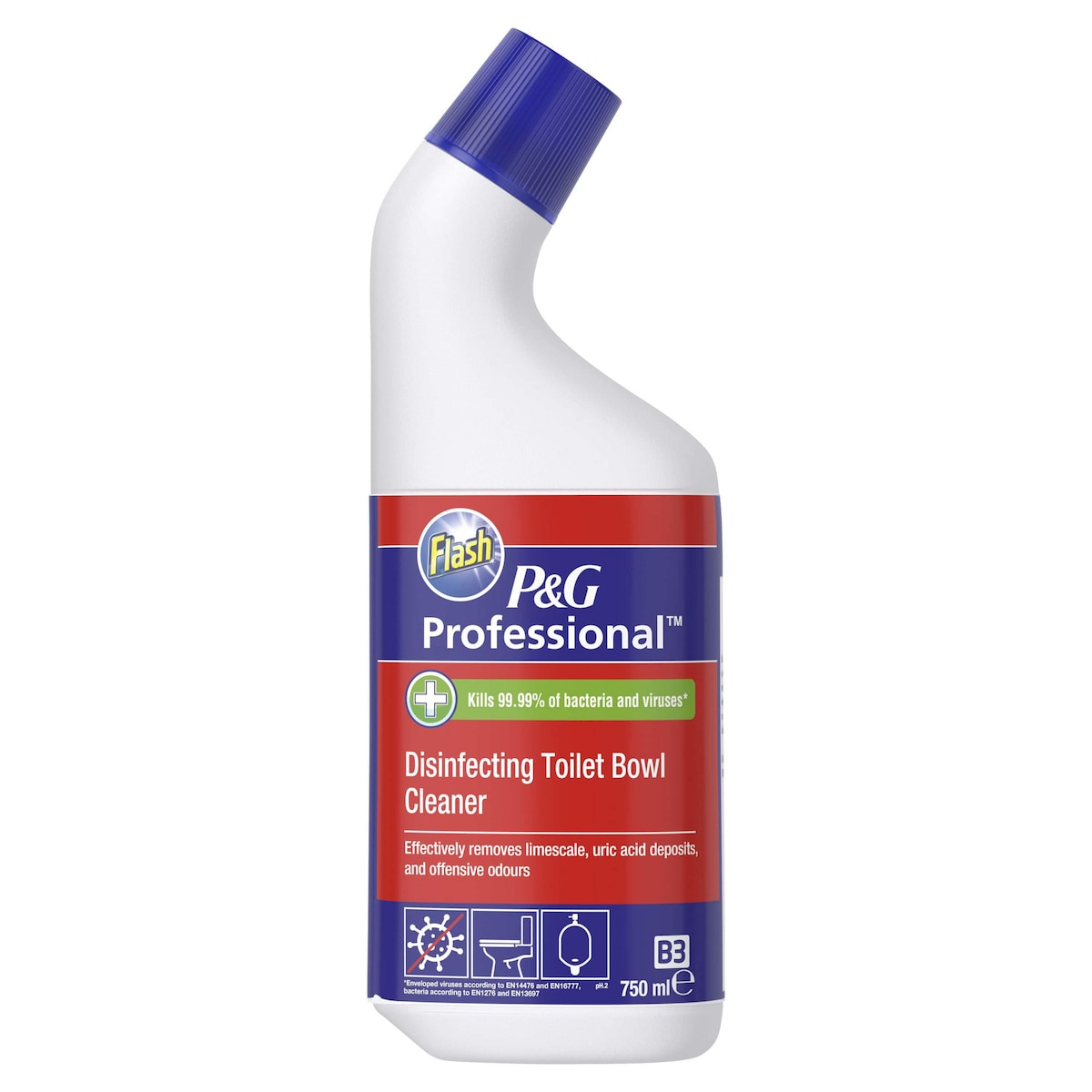 Flash Professional B3 Disinfecting Toilet Bowl Cleaner 750ML 1