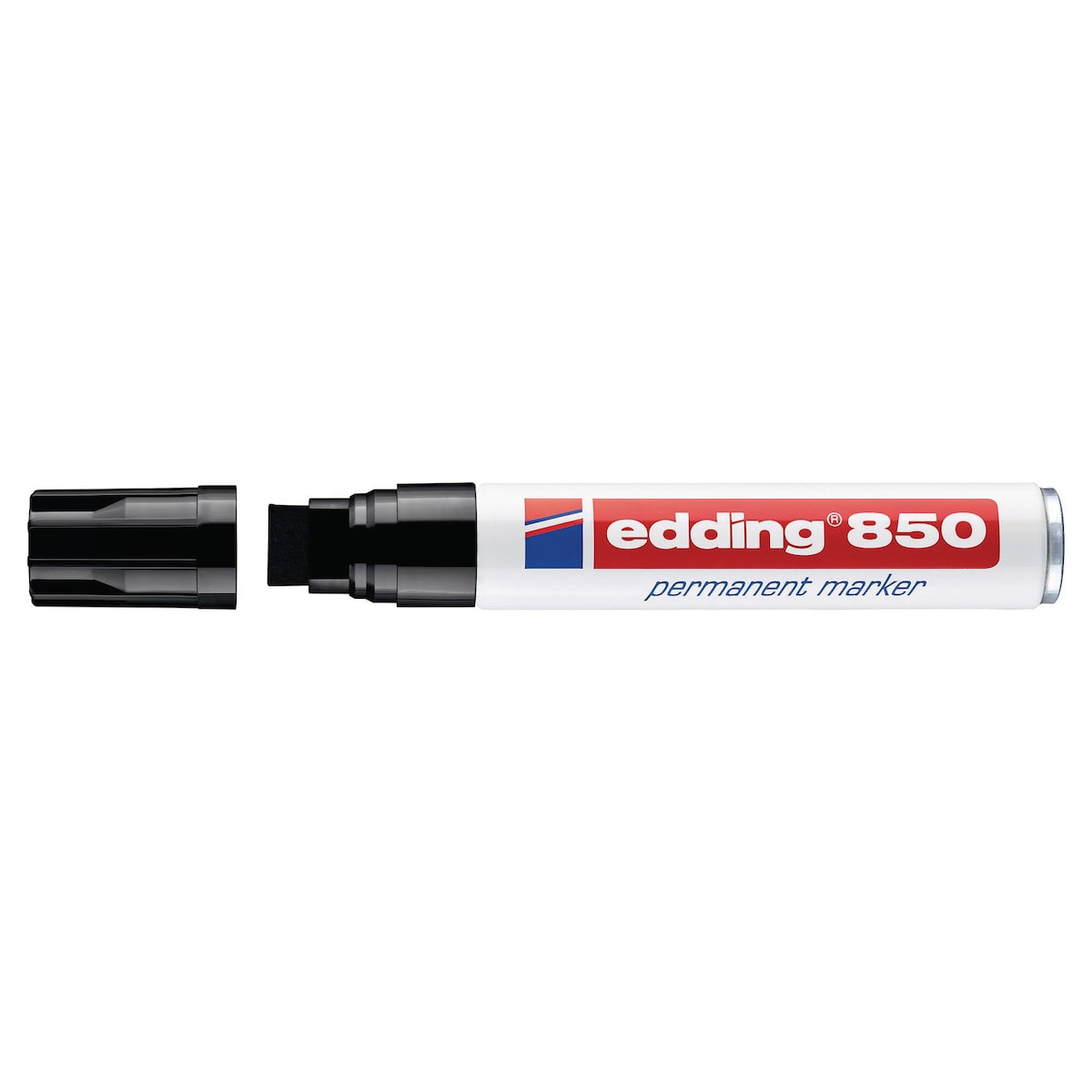 Edding 850-1 Permanent Marker Chisel Tip Black Box of 5 1