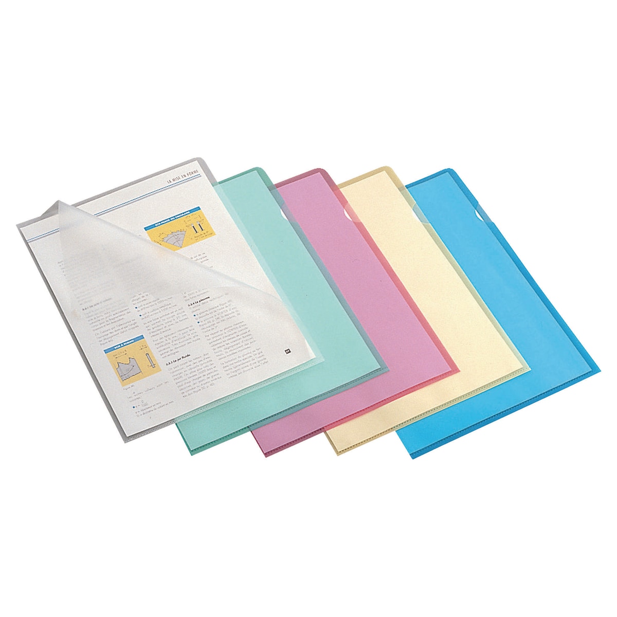 Lyreco Blue A4 Cut Flush Plastic Folders 110 Microns - Pack of 100 1