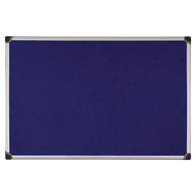 Aluminium Framed Fabric Notice Board 900mm X 1200mm - Blue 1