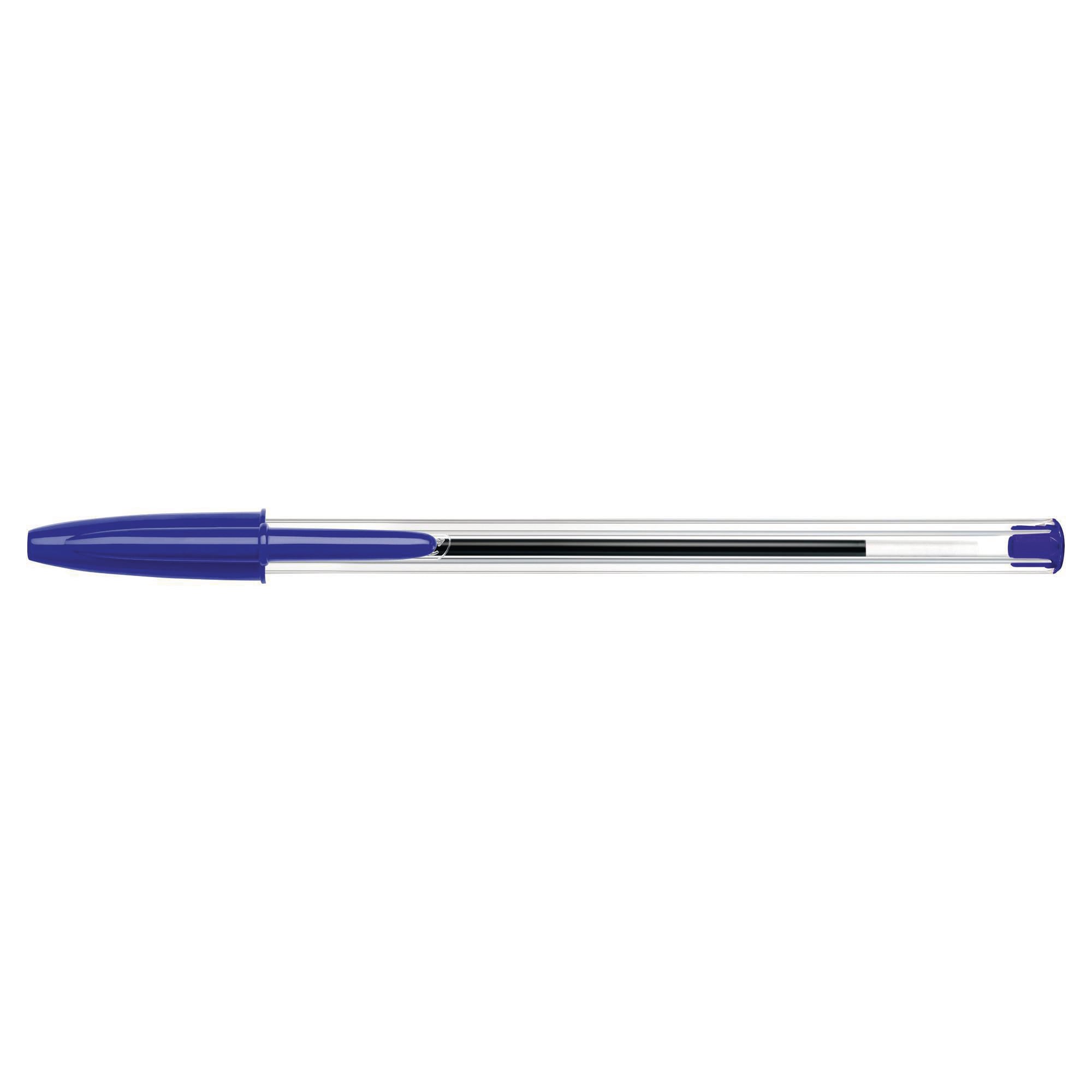 Bic Cristal Stic Kugelschreiber – 1,0 Mm Mittelspitze, Rote Tinte, 20 Stück | Transparentes Gehäuse | Für Schule, Büro & Alltag