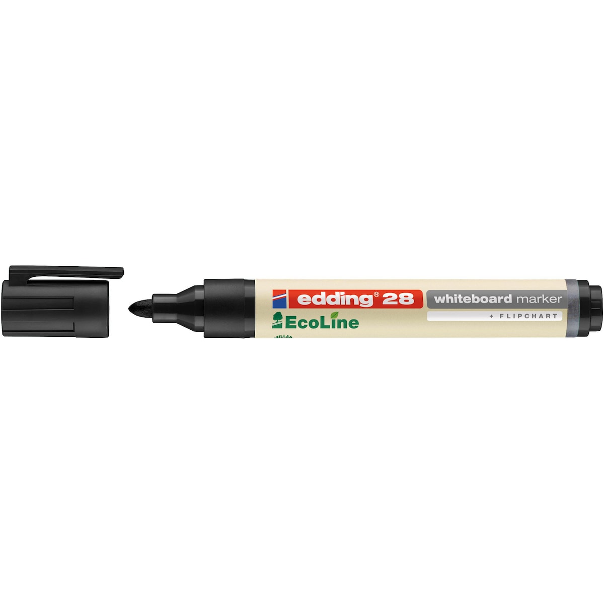 edding 28 EcoLine Whiteboard Marker Bullet Tip Black - Pack of 10 1