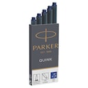 Parker Quink Long Fountain Pen Ink Refill Cartridges, Blue, 5 Pack 1