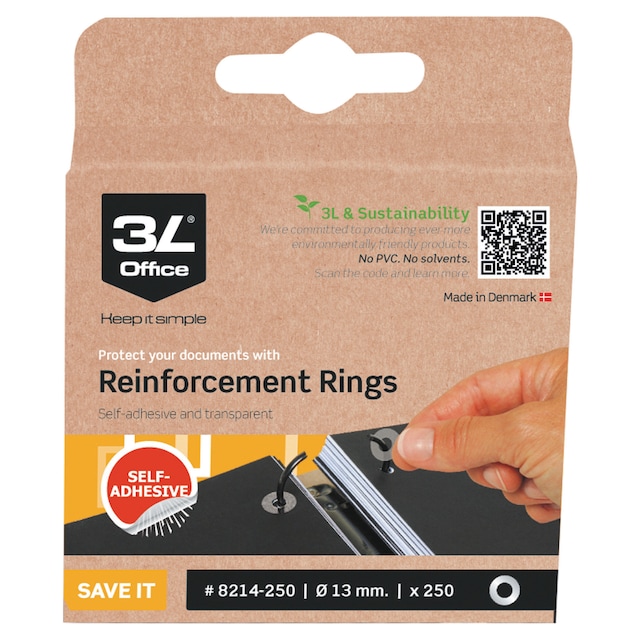3L Clear Reinforcement Rings 6mm Diameter - Box of 500 1