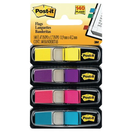 Distributeur Post-it Marque-pages Avec Onglets - 50 Feuilles Jaunes, Format Pratique