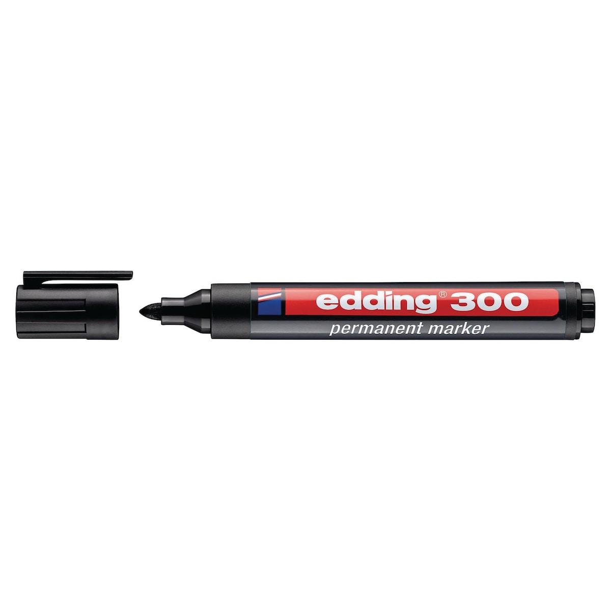 Edding 300 Permanent Marker Bullet Tip Black - Box of 10 1