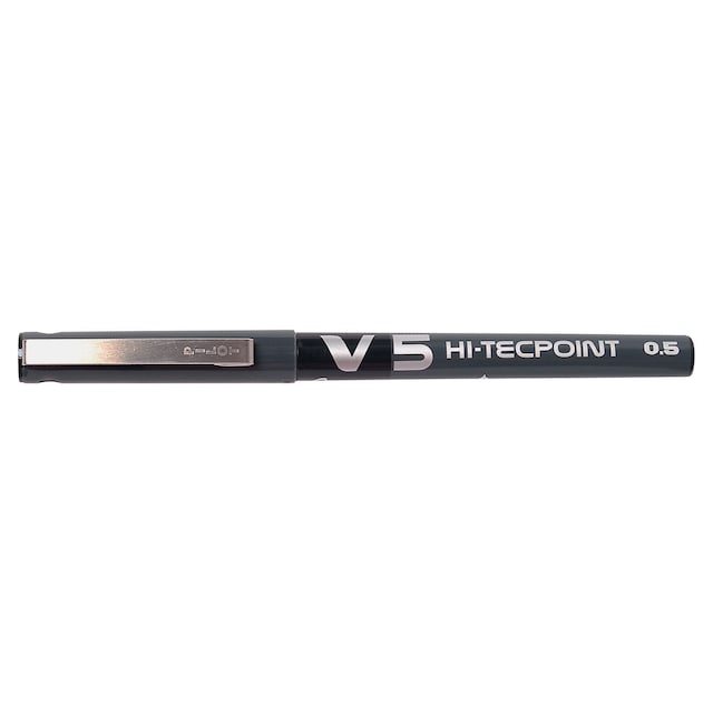 Pilot Hi-Tecpoint V5 Roller Ball Black Pens 0.3mm Line Width - Box of 12 1