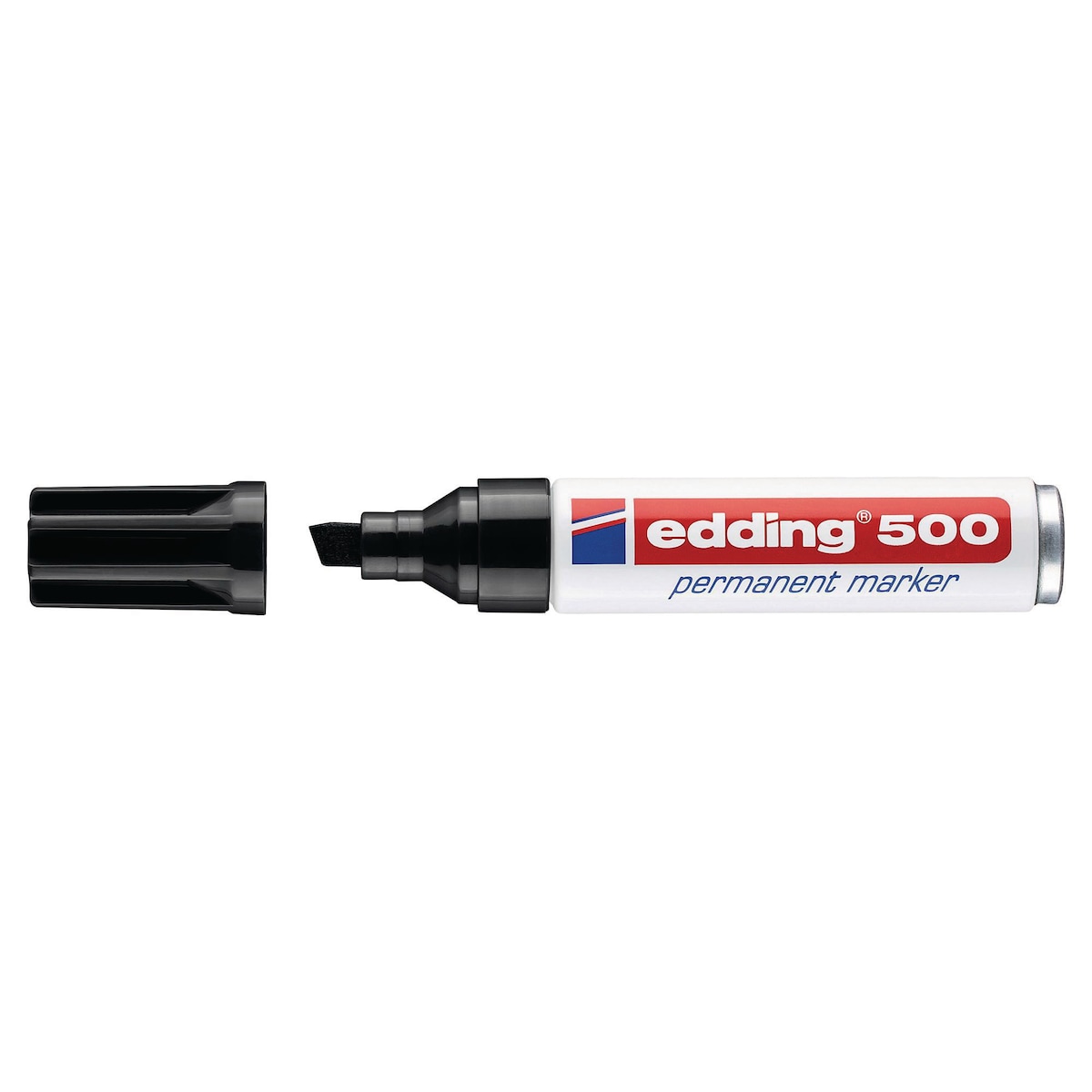 Edding 500 Permanent Marker Chisel Tip Black - Box of 10 1