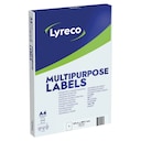 Lyreco Multi-Purpose Labels 199.6x289.1mm 1-Up White - Pack Of 100 1