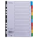 Lyreco Multi Colour A4 Mylar 10-Part Dividers 1