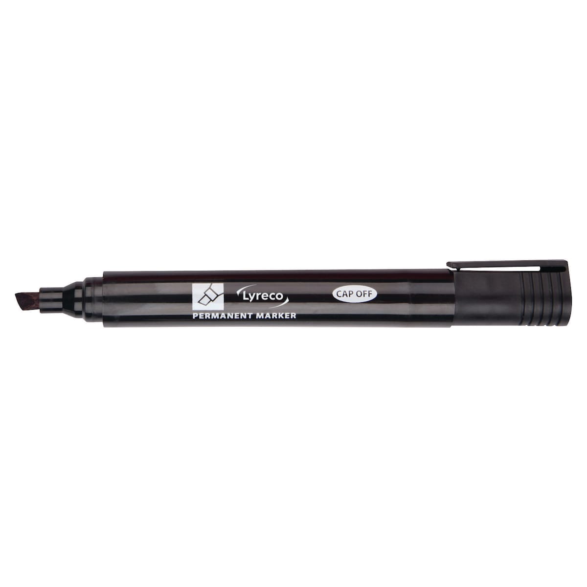 Lyreco Permanent Markers Chisel Black - Pack Of 10 1