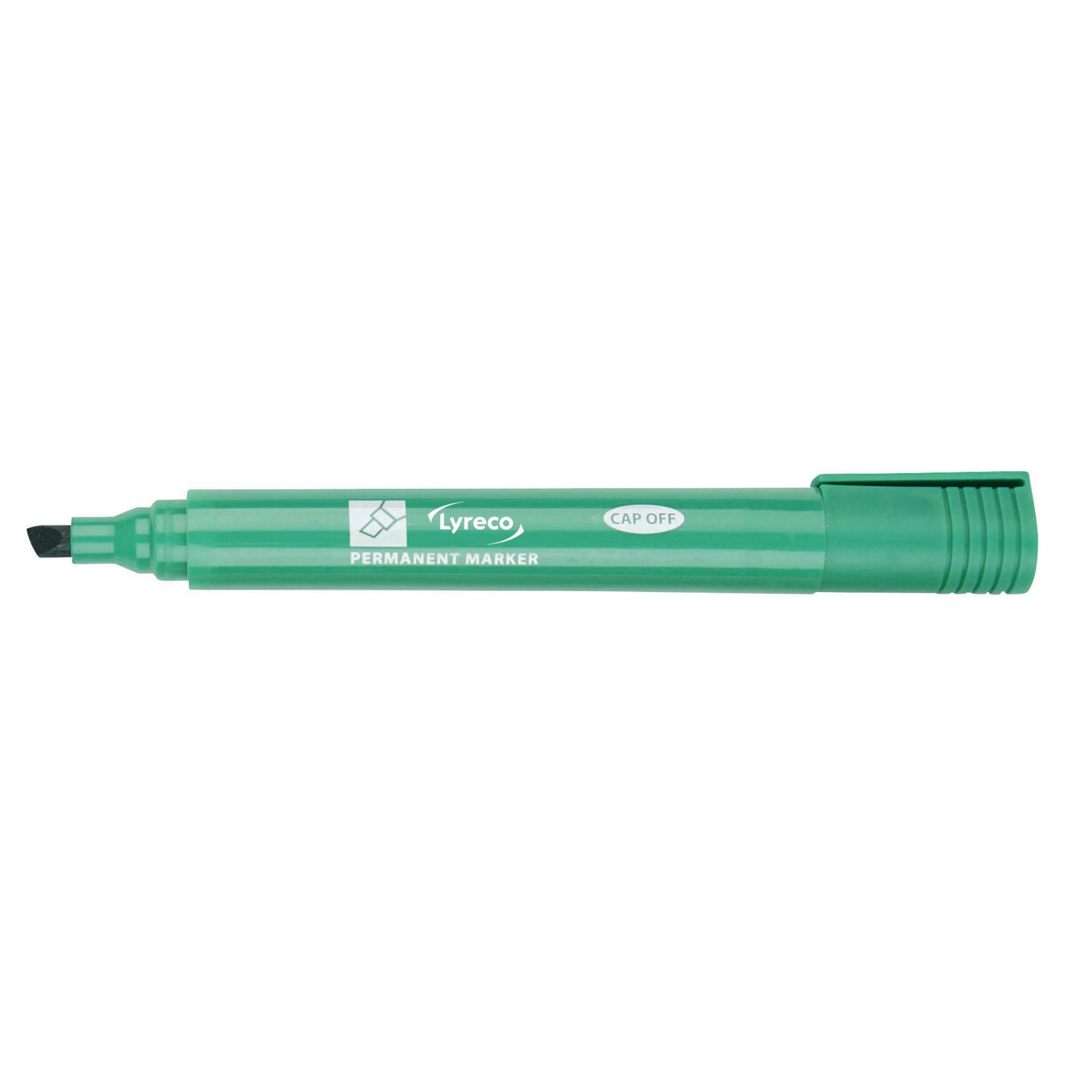 Lyreco Permanent Markers Chisel Green - Pack Of 10 1