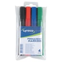 Lyreco Permanent Markers Bullet Asst - Pack Of 4 1