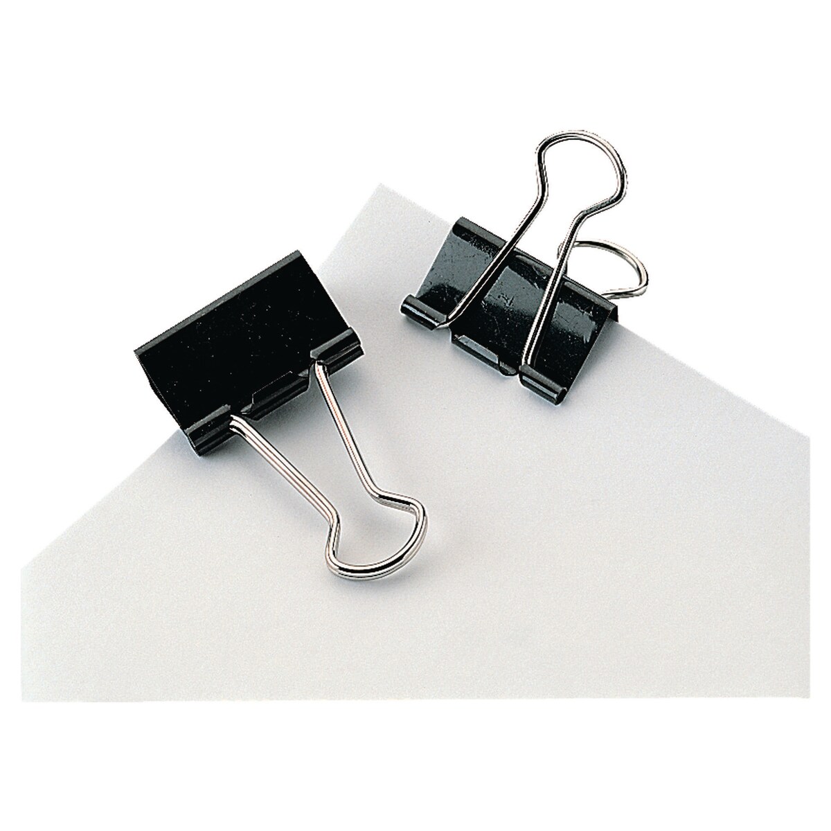 Fold-Back Clips 19mm Black - Pack Of 12 1