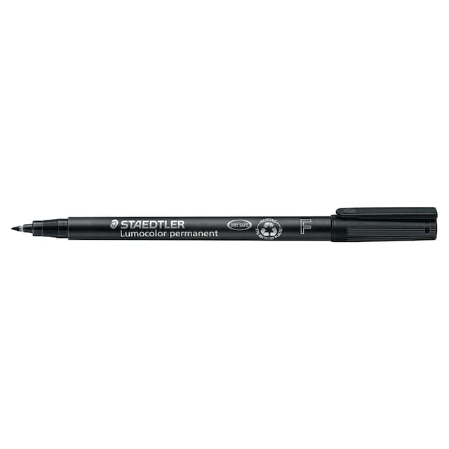 Staedtler Lumocolor Permanent Pens Fine Black - Box of 10 1