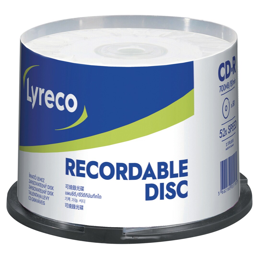 Lyreco CD-R 700Mb/80Min - Spindle of 50 | Lyreco