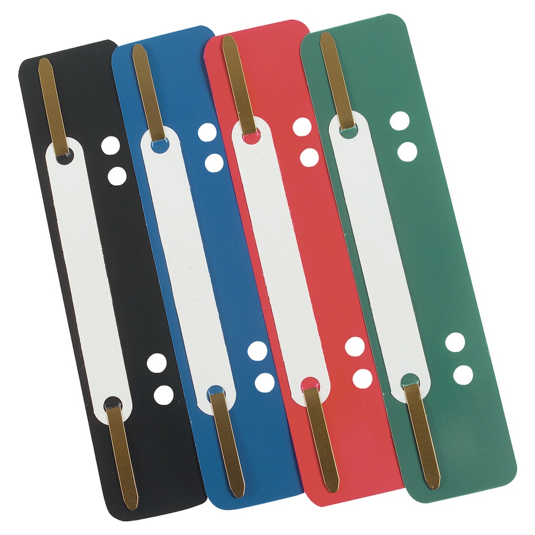 Assorted Colours Plastic Filing Clips 35mm... | Lyreco
