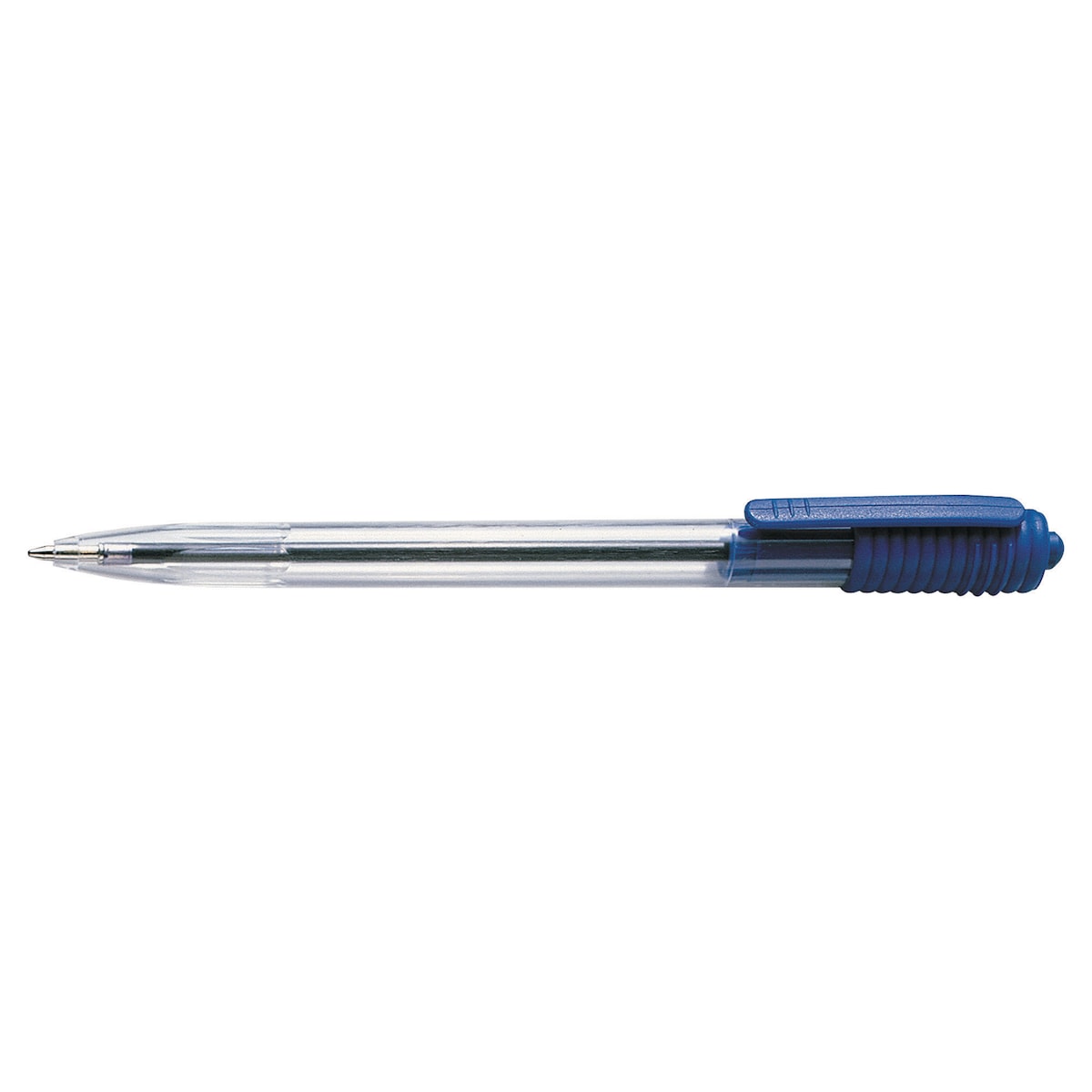 Wiz Retractable Ball Point Blu Stick Pens 0.7mm Line Width - Box of 50 1