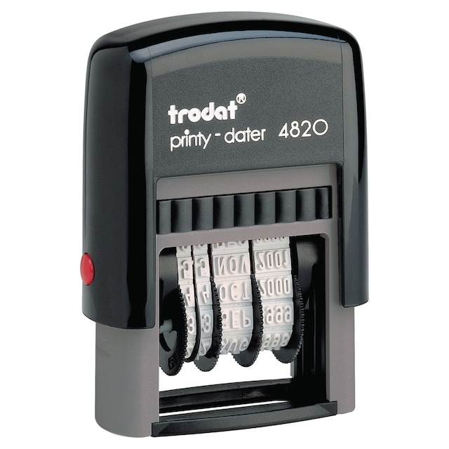 Trodat 4820 Printy Self-Inking Dater Stamp - 4mm Character Size 1
