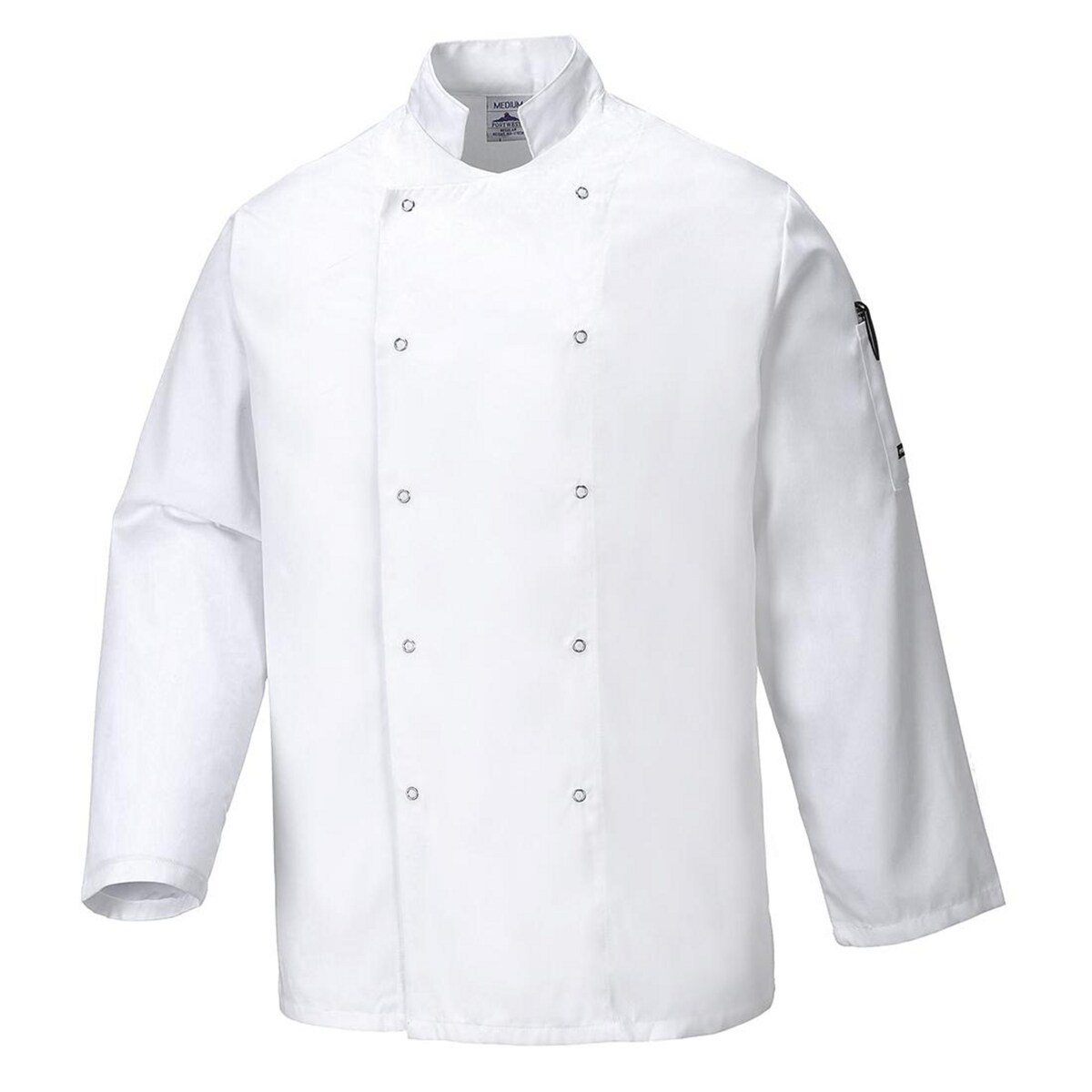 C833 Suffolk Chefs Jacket L/S White L Regular 1