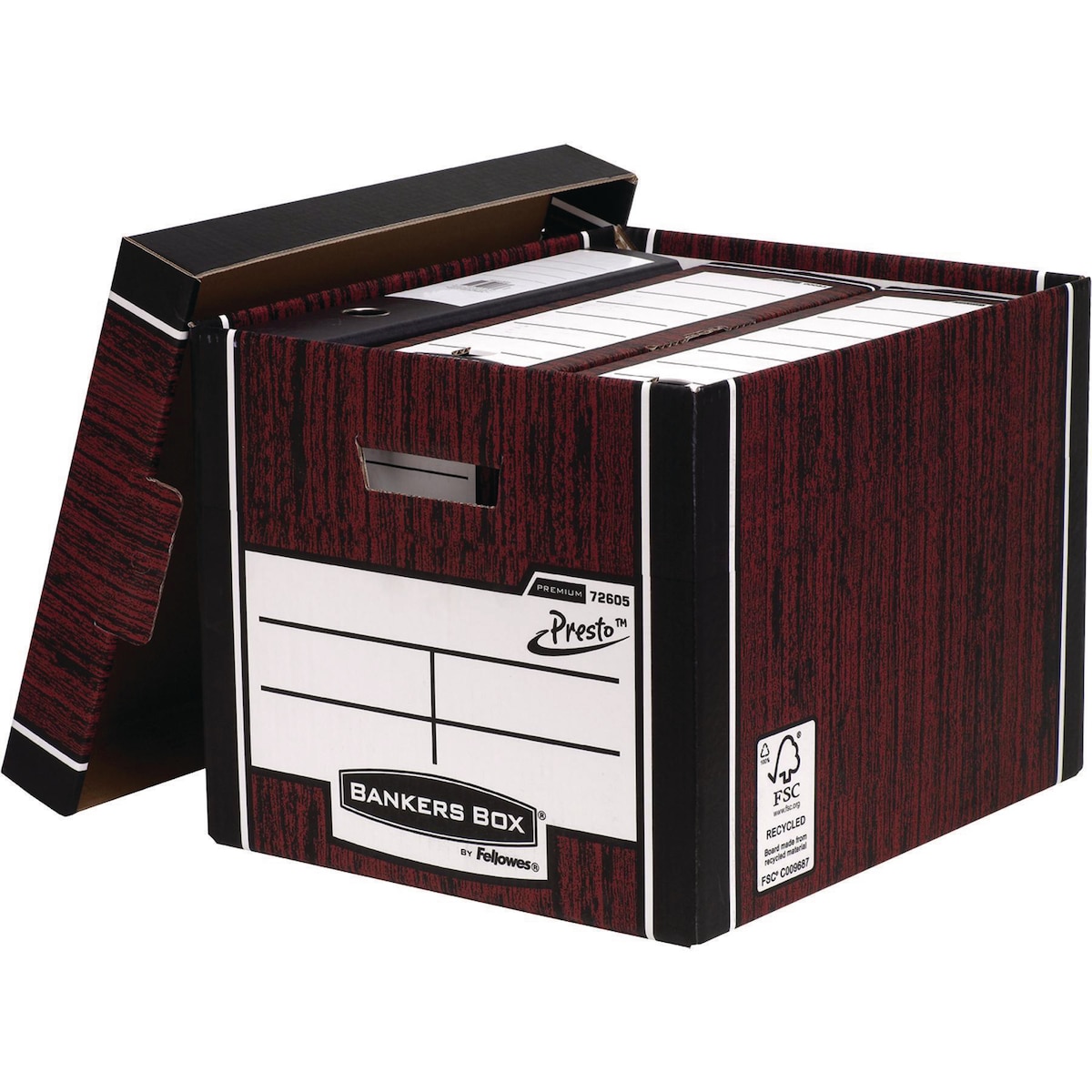Fellowes Premium Tall Box Blue (FSC) Storage Box - Pack of 5 1