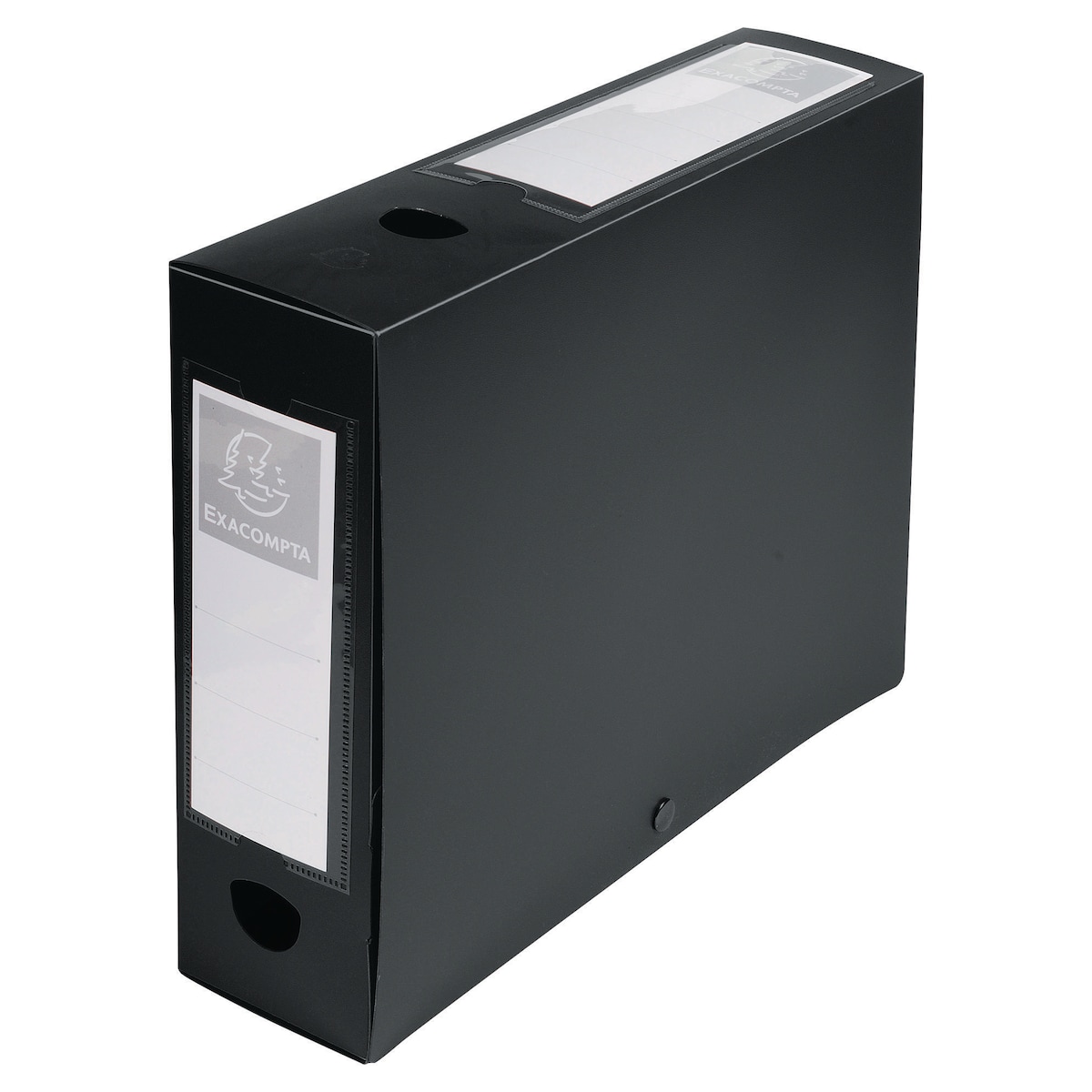 Exacompta Plastic Filing Box A4 80mm - Black 1