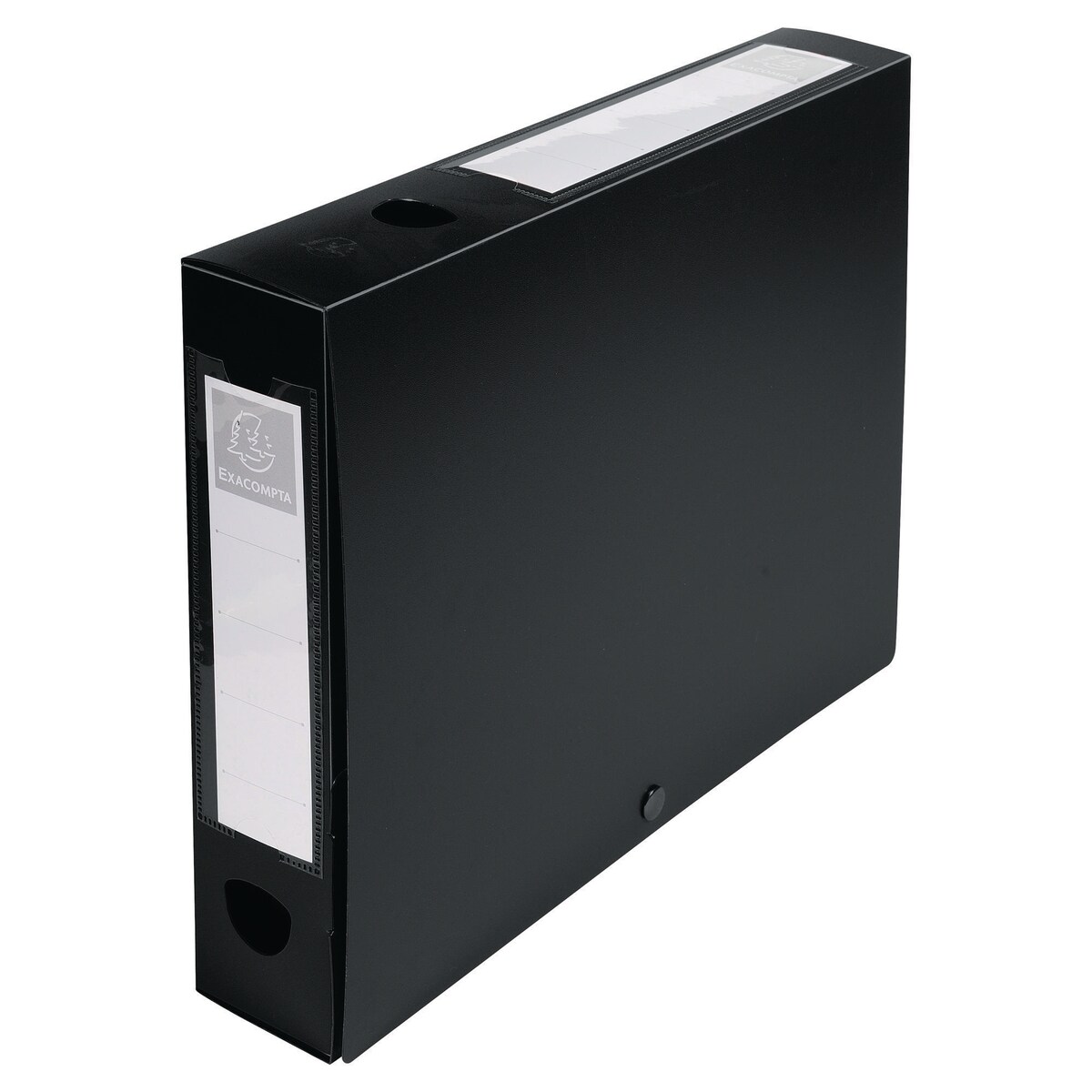 Exacompta Plastic Filing Box 60mm Spine A4 - Black 1