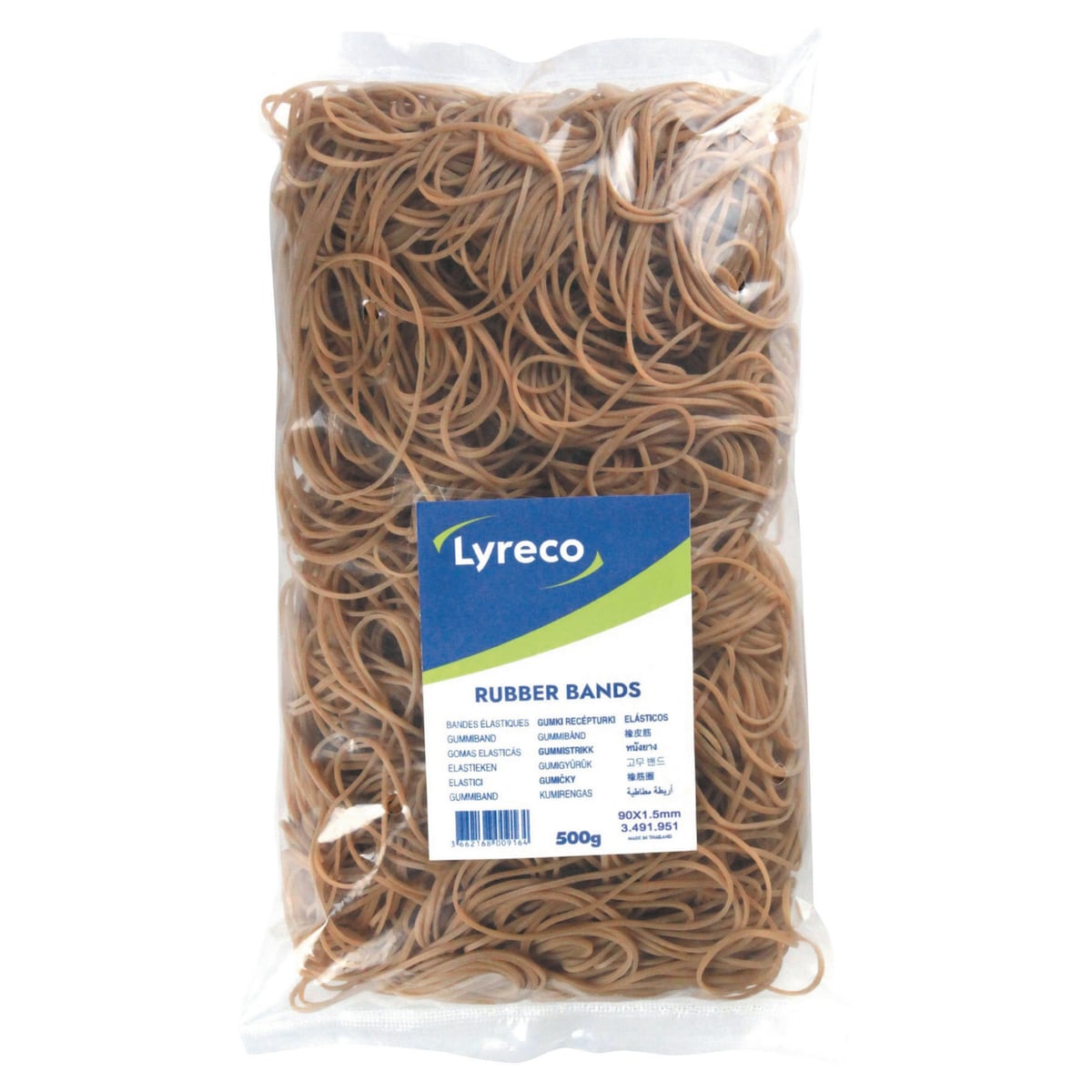 Lyreco Rubber Bands 1.5x90mm - 500g 1