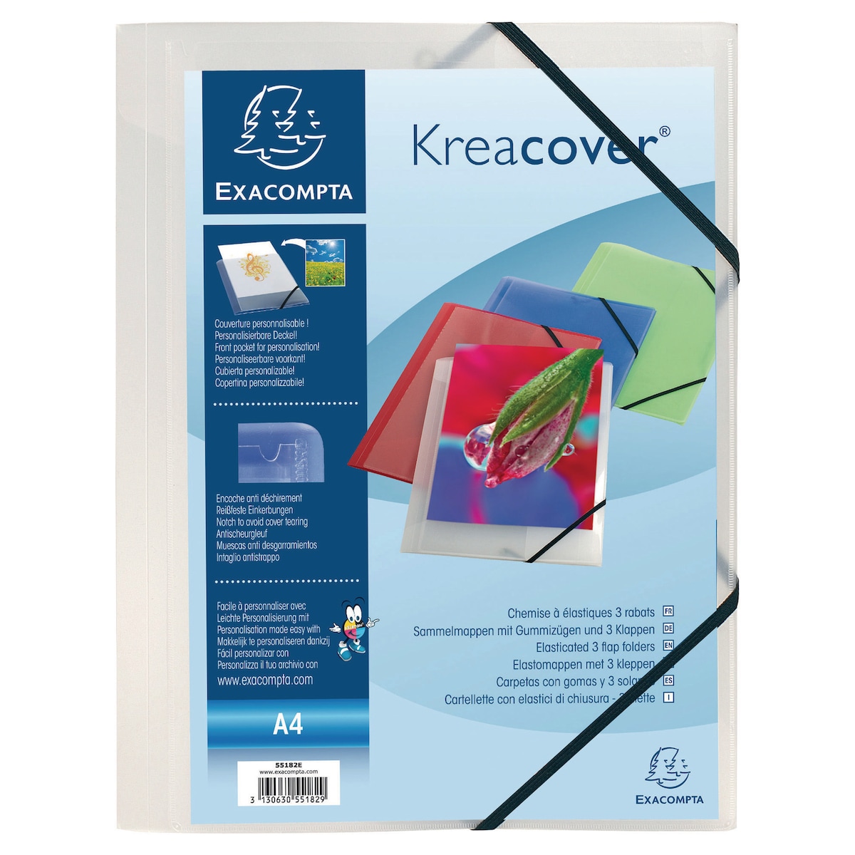 Exacompta Kreacover Personalised Presentation Folder A4 - White 1