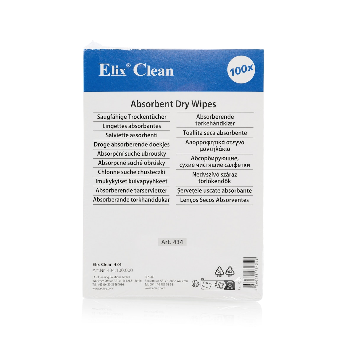 Elix Cleaning Cloths: Soft & Absorbent - Pack of 100 1